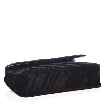 Balenciaga Velvet Logo Matelasse BB Chain Wallet Black 4 of 11