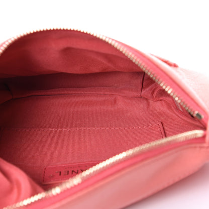 Chanel Crumpled Glazed Lambskin Quilted Waist Bag Fanny Pack Pink 4 of 12