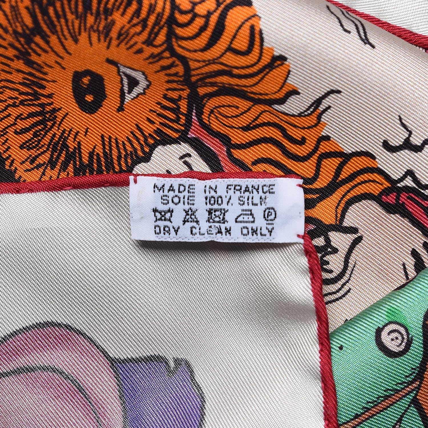Hermes Silk Metamorphoses Par Paris Scarf 90 Rose Cendre Vert 6 of 6