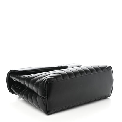 Saint Laurent Calfskin Y Quilted Monogram Medium Loulou Chain Satchel Black 4 of 9