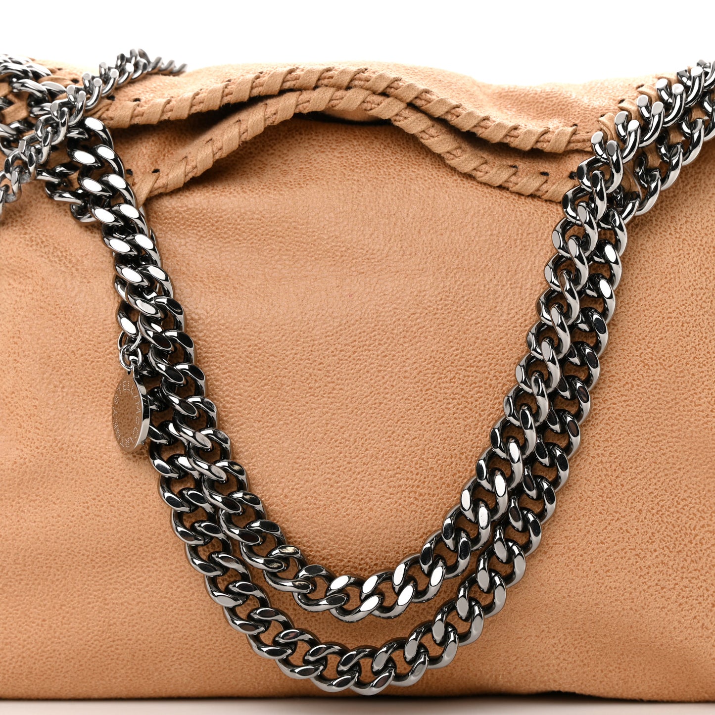 Shaggy Deer Mini Falabella Fold Over Tote Beige