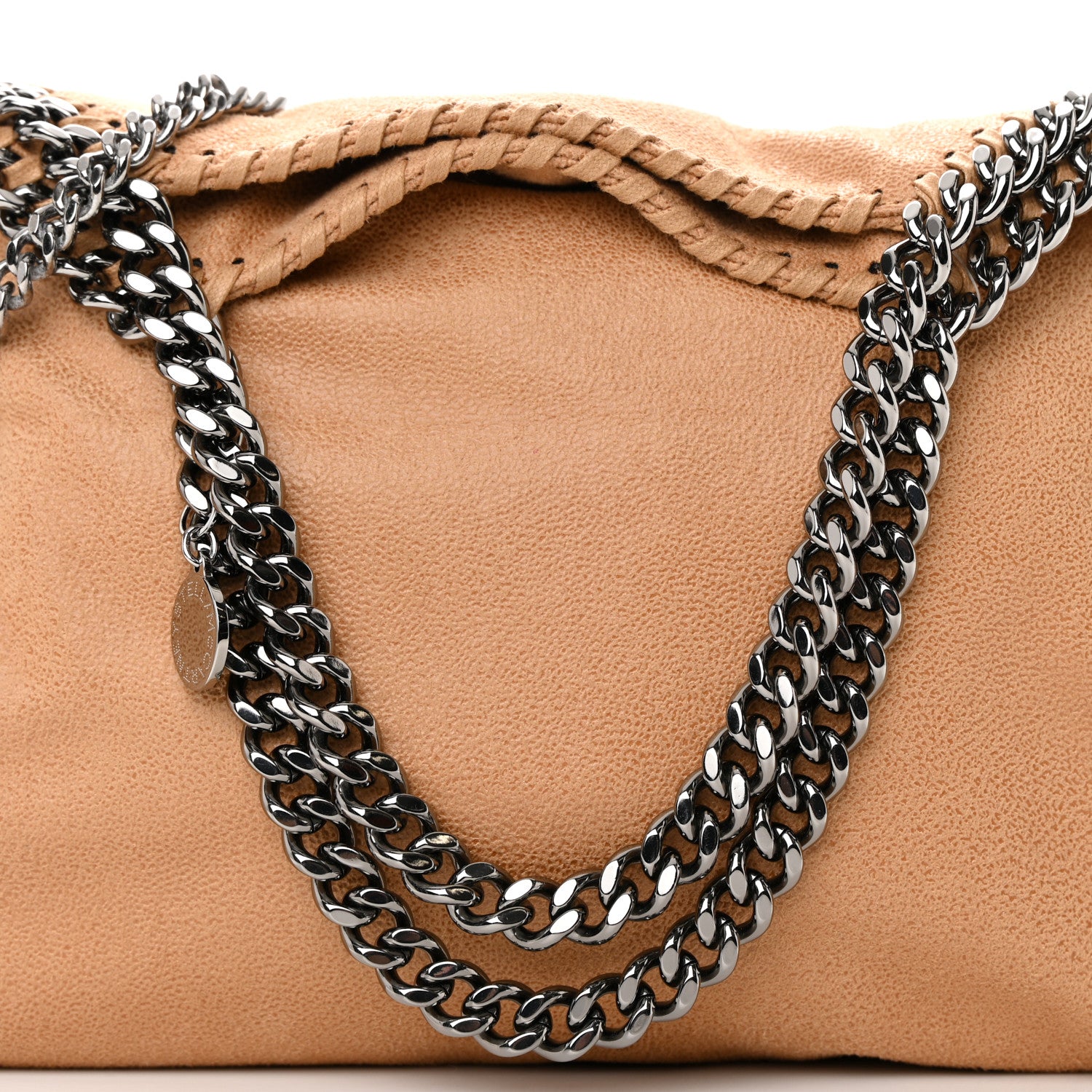 Stella McCartney Shaggy Deer Mini Falabella Fold Over Tote Beige 7 of 9