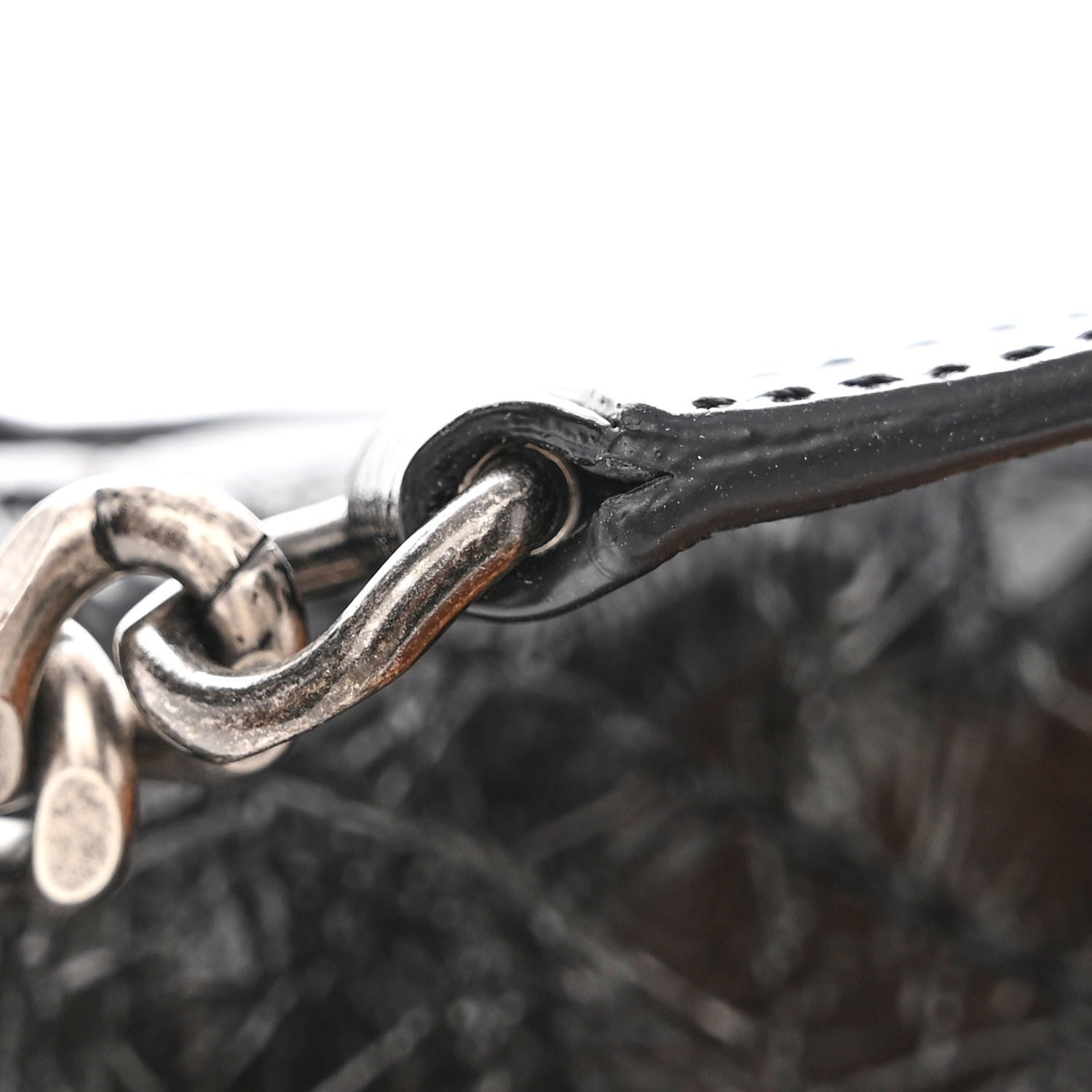 Saint Laurent Crinkled Calfskin Matelasse Monogram Medium Niki Chain Satchel Black 11 of 11