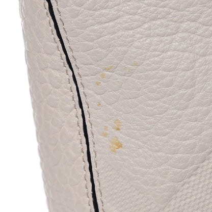 Burberry Heritage Grain Check Embossed Medium Dewsbury Tote Stone White 10 of 11