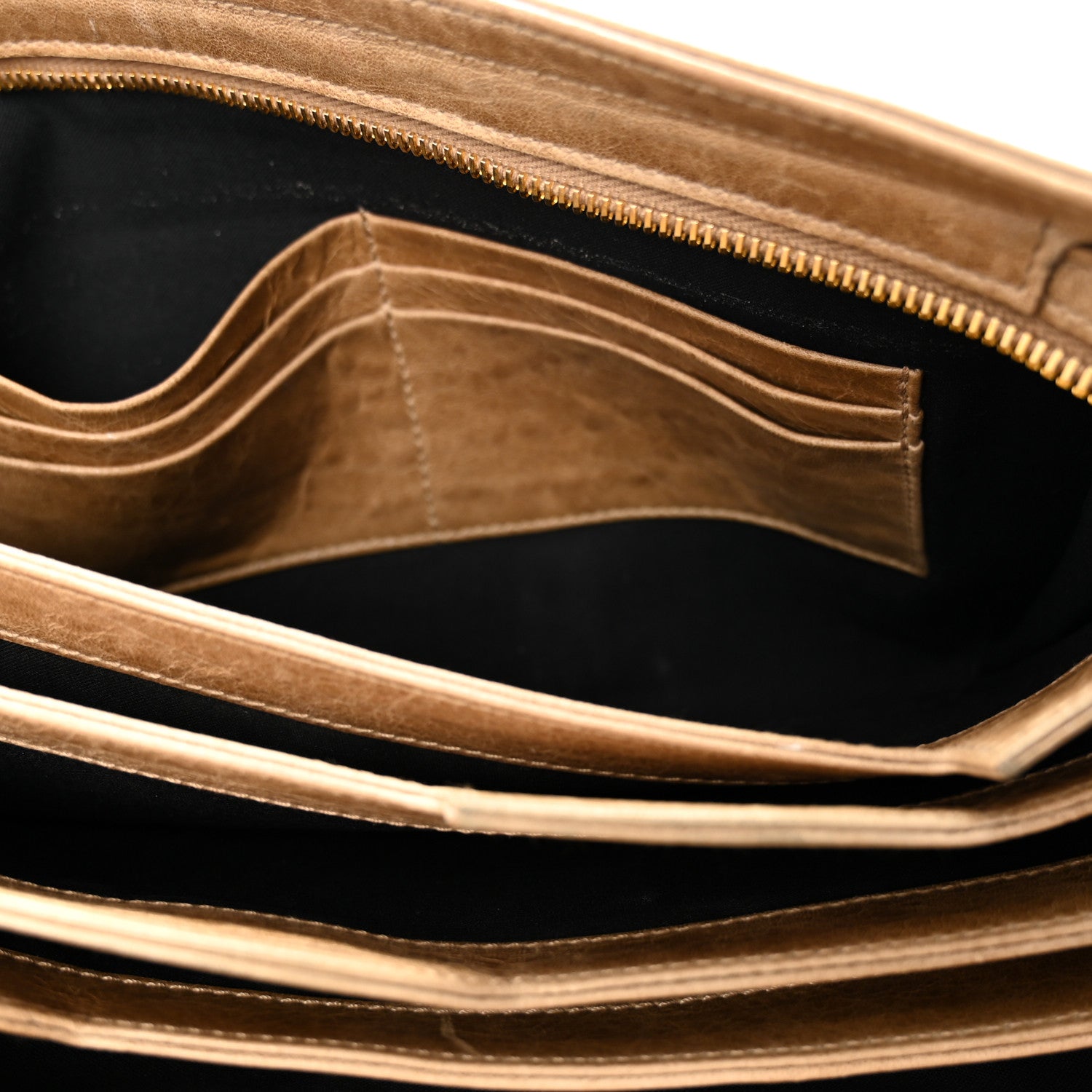 Balenciaga Agneau Giant 21 Gold Hardware Mini Travel Clutch Oatmeal 5 of 9