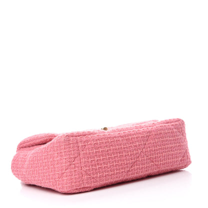 Chanel Metallic Tweed Quilted Medium Chanel 19 Flap Pink 4 of 11