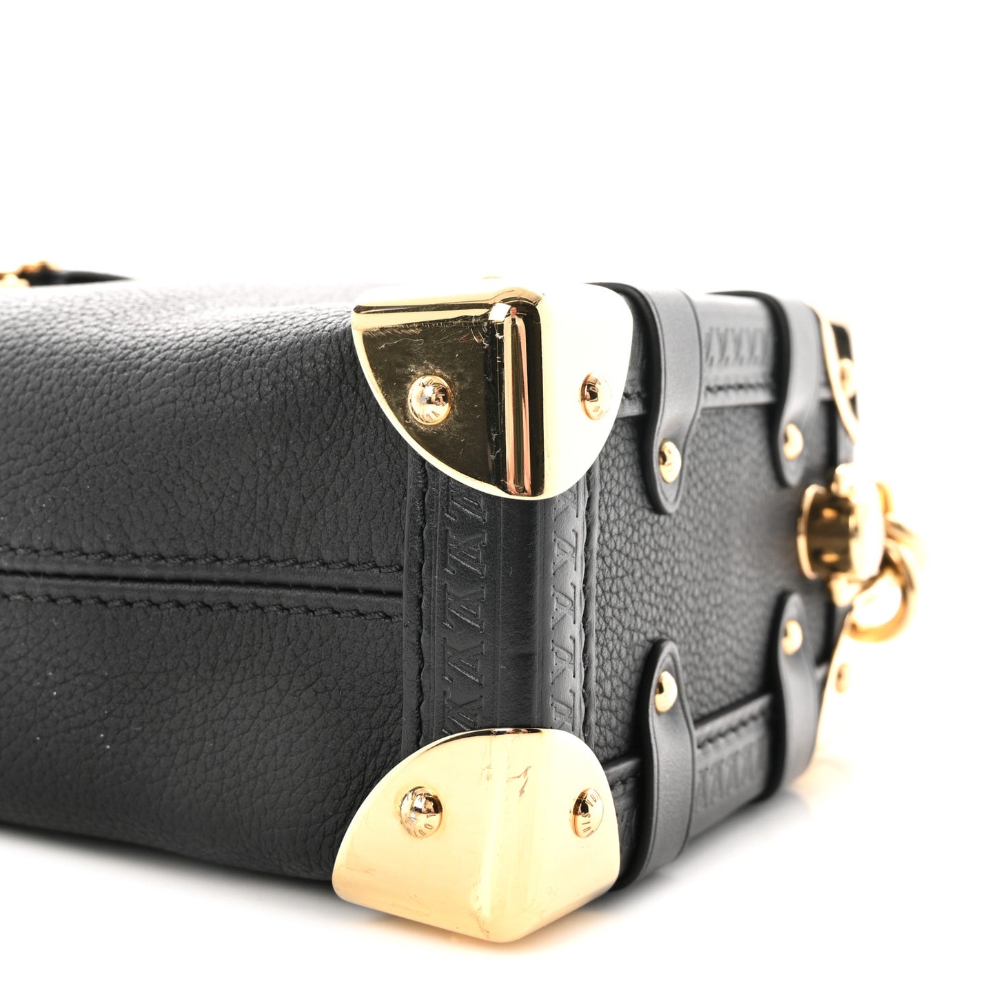Grained Calfskin Side Trunk PM Black