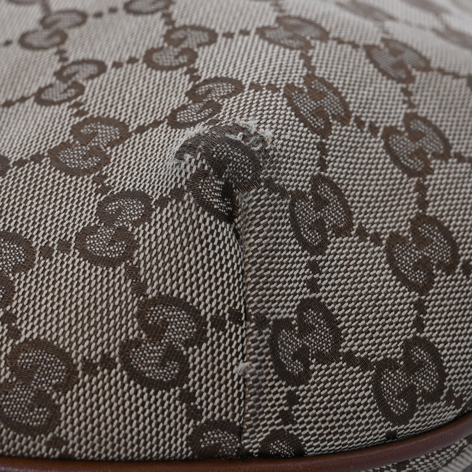 Gucci Monogram Medium Half Moon Hobo Brown 16 of 18