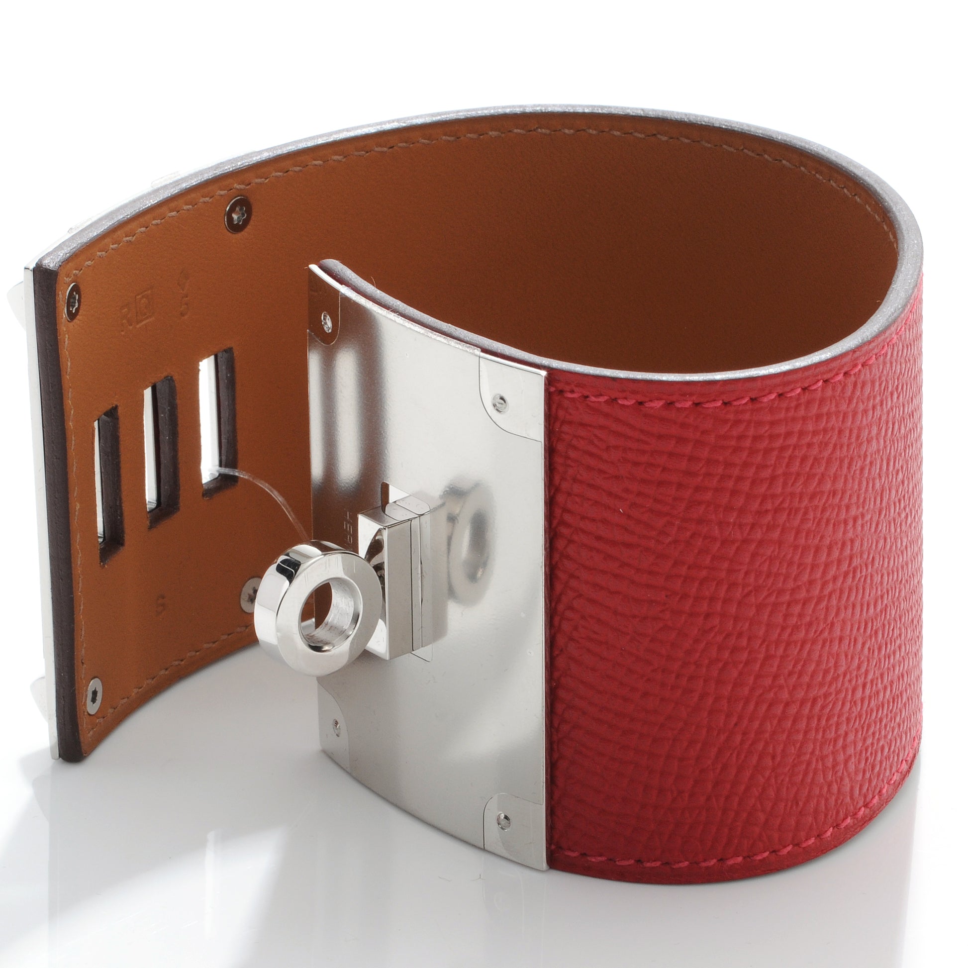 Hermes Epsom Extreme Bracelet Small Rouge Casaque 5 of 9
