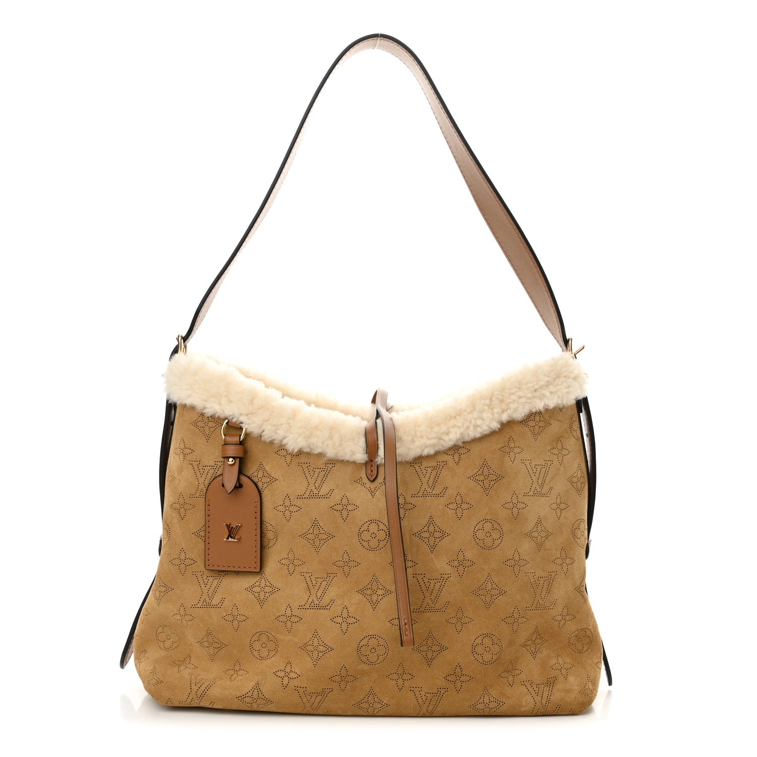 Louis Vuitton Suede Mahina CarryAll PM Beige 1 of 10