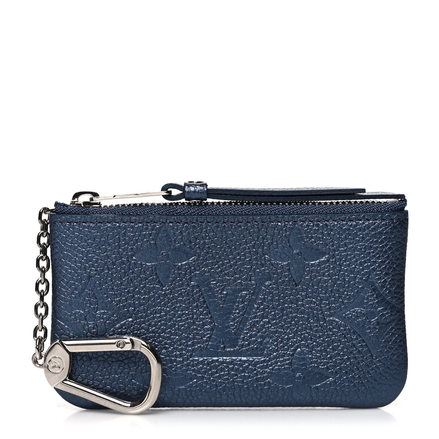 Louis Vuitton Metallic Empreinte Monogram Giant Key Pouch Navy Nacre 1 of 7