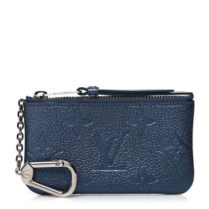 Louis Vuitton Metallic Empreinte Monogram Giant Key Pouch Navy Nacre 1 of 7