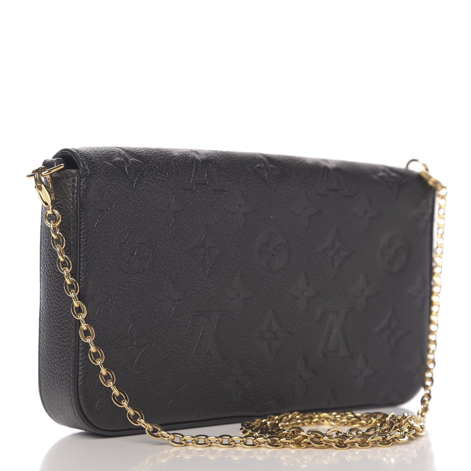 Louis Vuitton Empreinte Pochette Felicie Chain Wallet Black 3 of 11