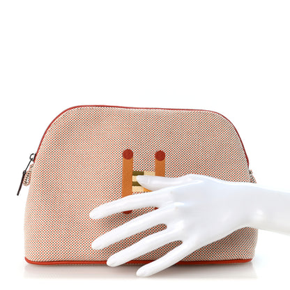 Hermes Cotton Canvas Crazy H Medium Bolide Case Orange Ficelle 2 of 8
