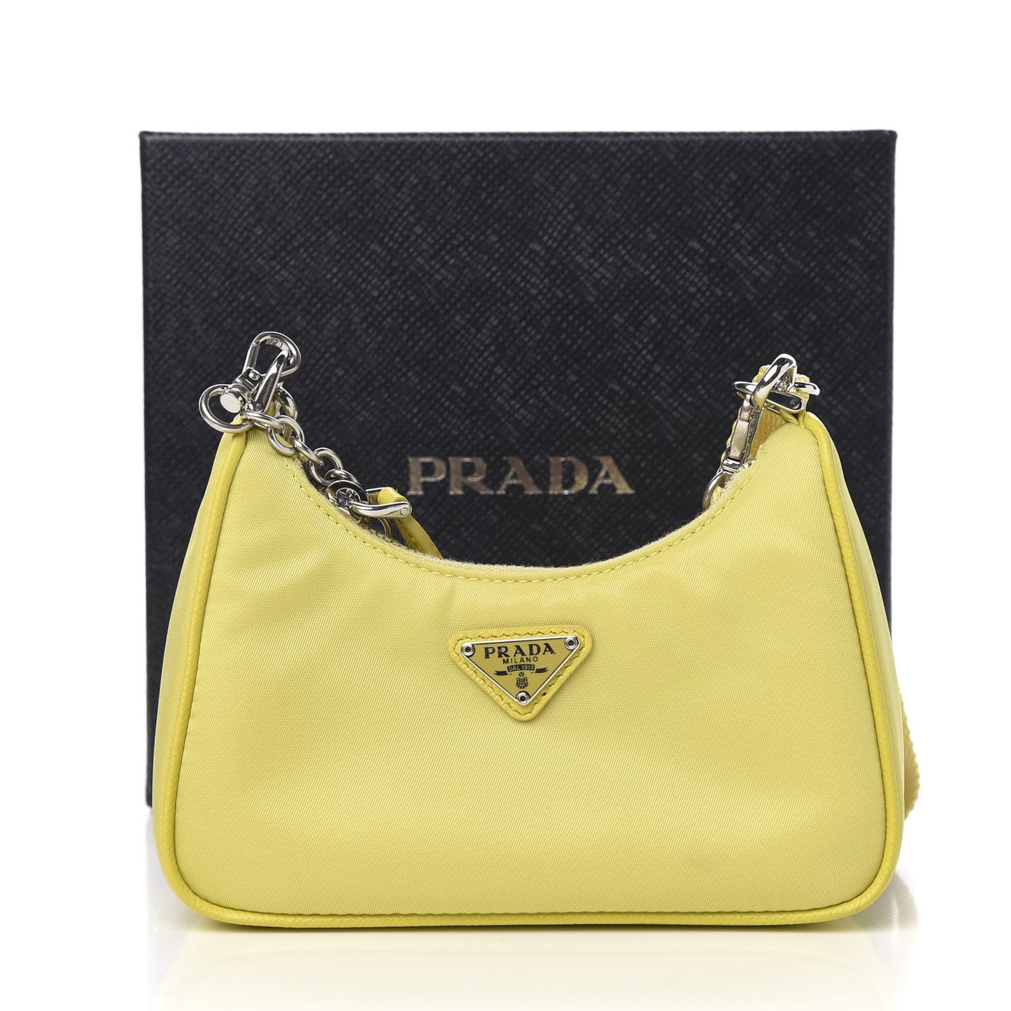 Tessuto Nylon Saffiano Mini Re-Edition 2000 Shoulder Bag Ananas