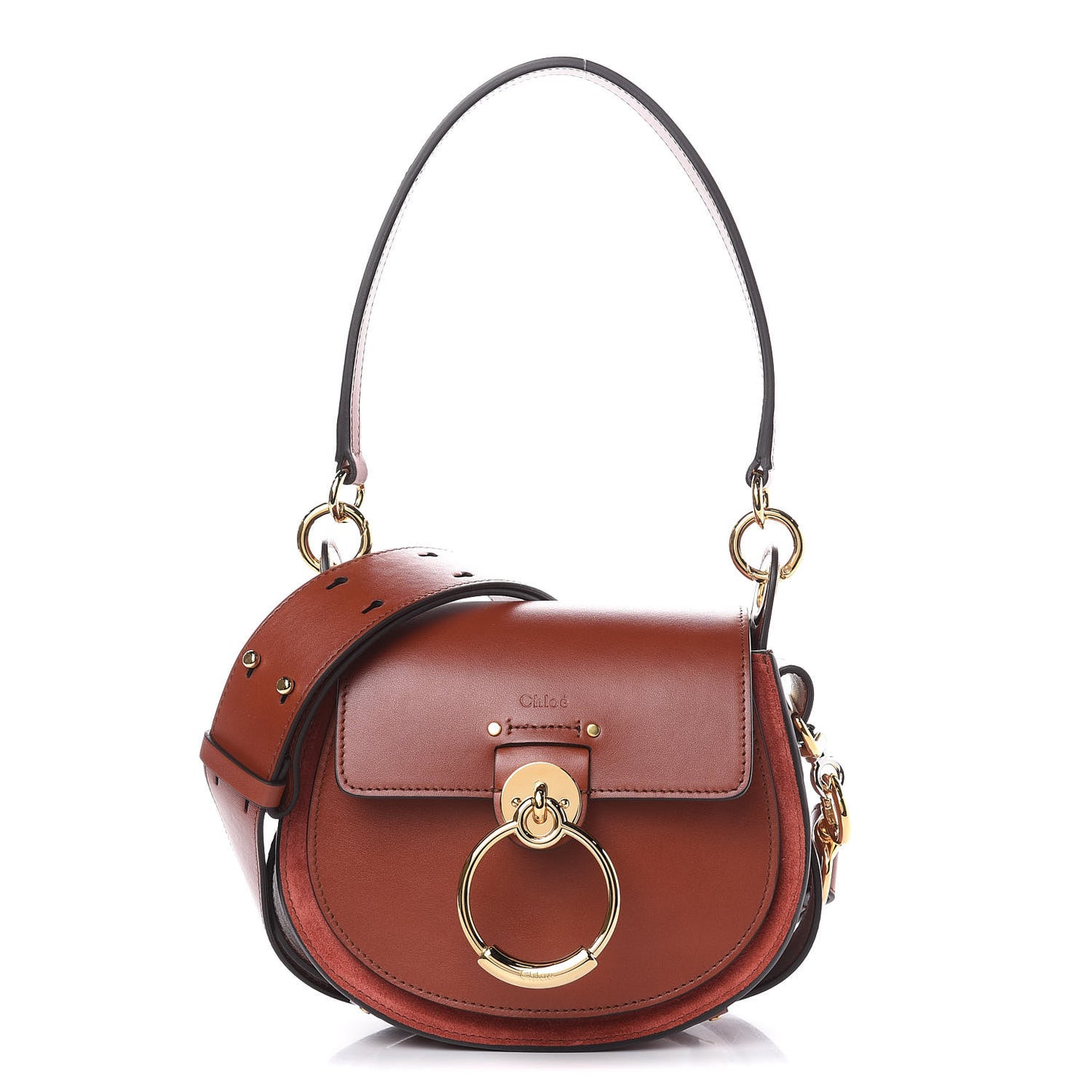 Calfskin Small Tess Bag Sepia Brown