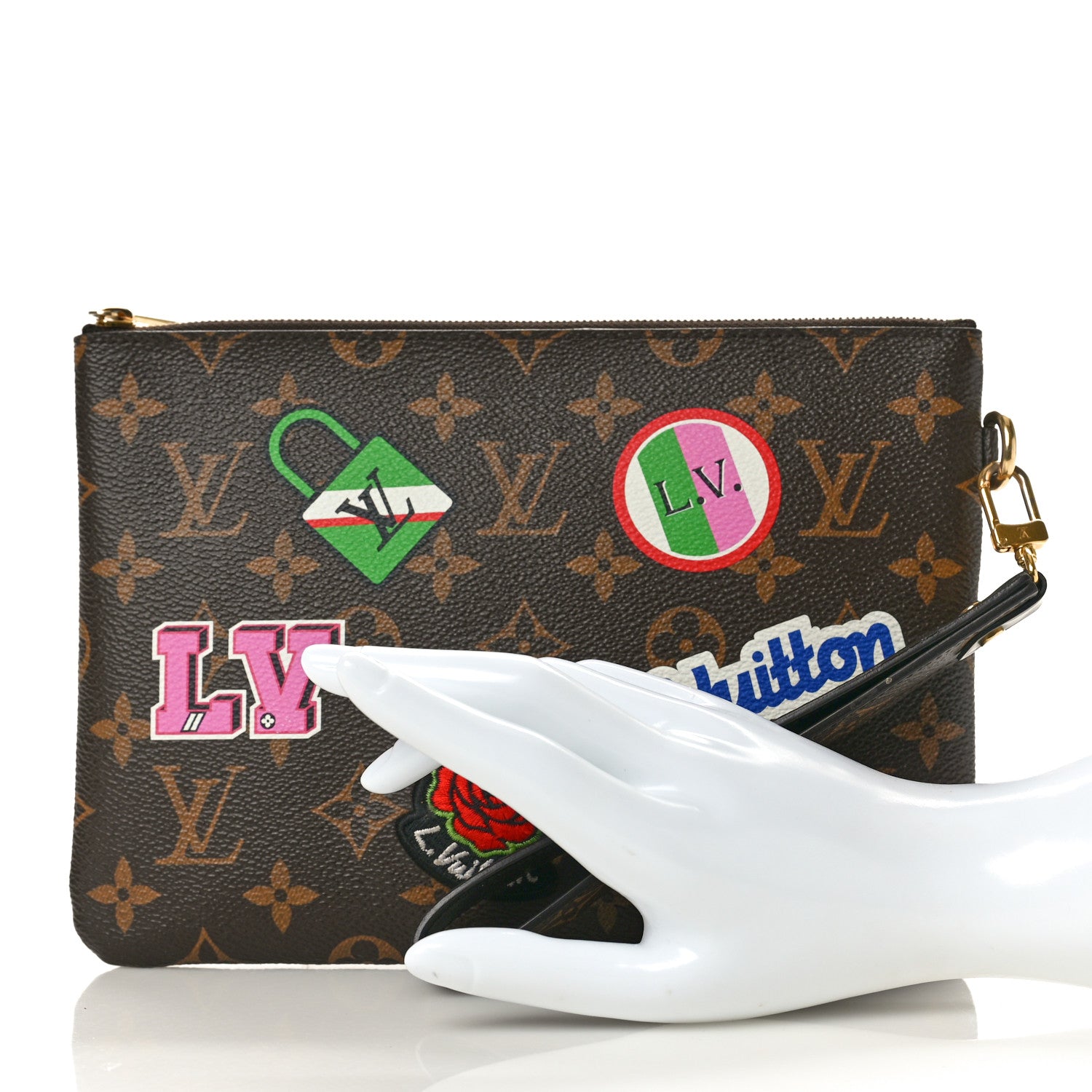 Louis Vuitton Monogram Travel Stickers City Pouch 2 of 8