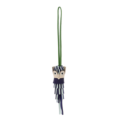 Hermes Milo Lambskin Epsom Chouette Bag Charm Purple Vert Peppermint Vert Yucca Craie White 1 of 4