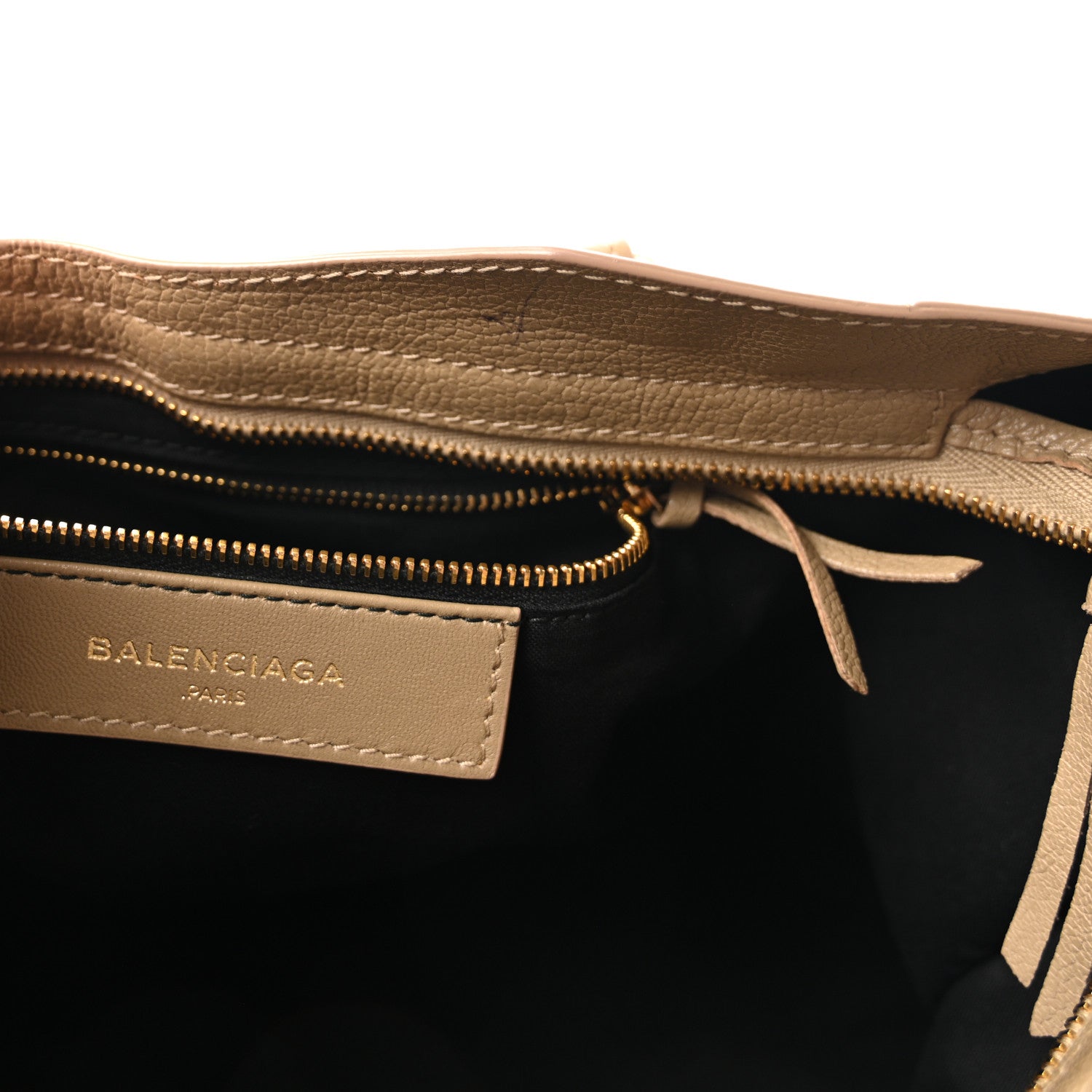 Balenciaga Chevre Gold Metallic Edge Hardware City Beige Latte 7 of 11