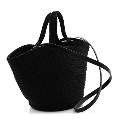 Balenciaga Nylon Lambskin Woven Ibiza Basket With Strap Black 3 of 9