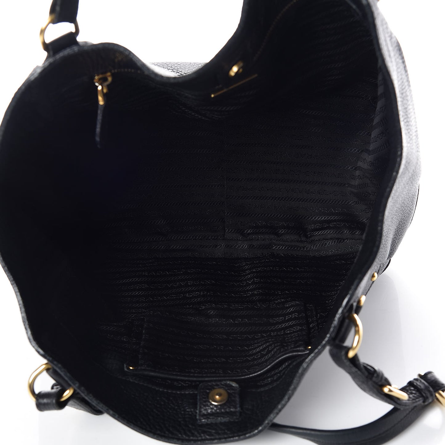 Vitello Daino Shoulder Bag Black