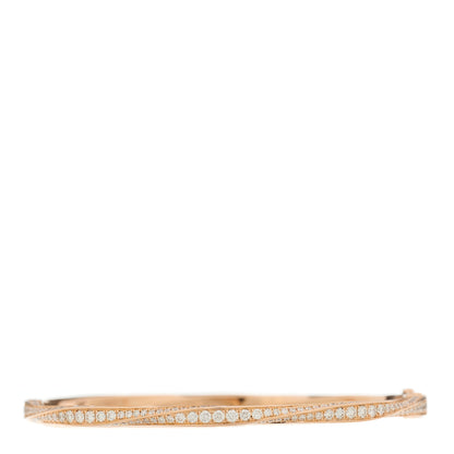 Graff 18K Rose Gold Diamond Spiral Pave Bangle Bracelet 1 of 3