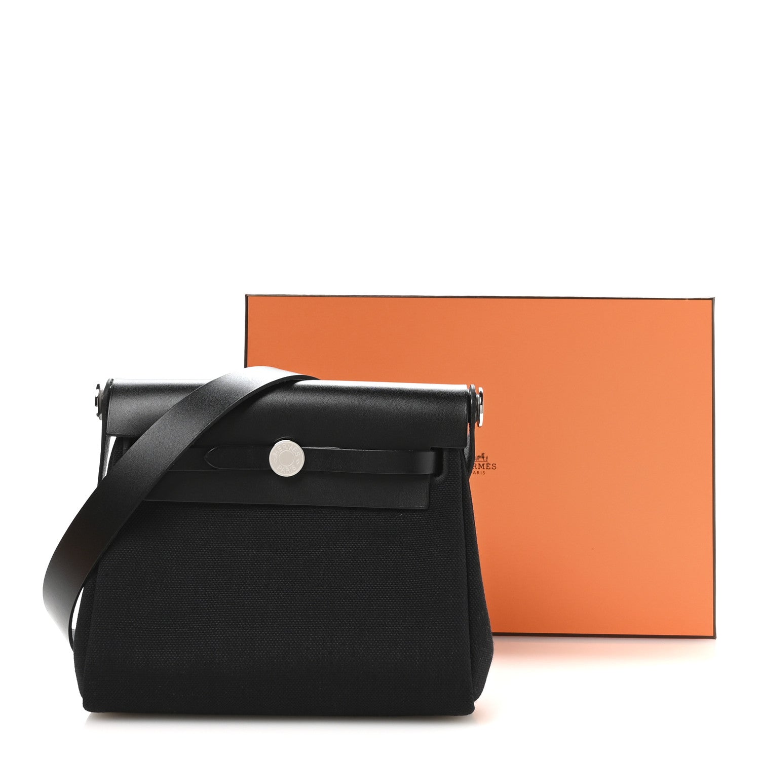 Hermes Military Toile Vache Hunter Herbag Zip Retourne 20 Black 11 of 11