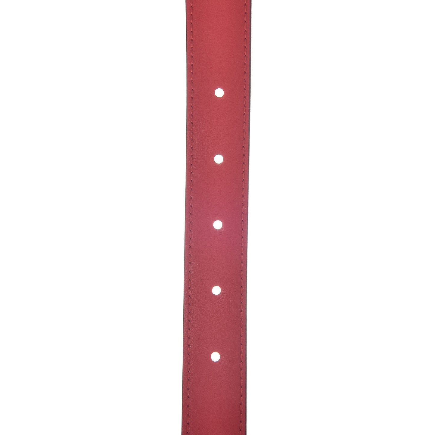 Moon Calfskin Torchon Double G 25mm Belt 80 32 Hibiscus Red