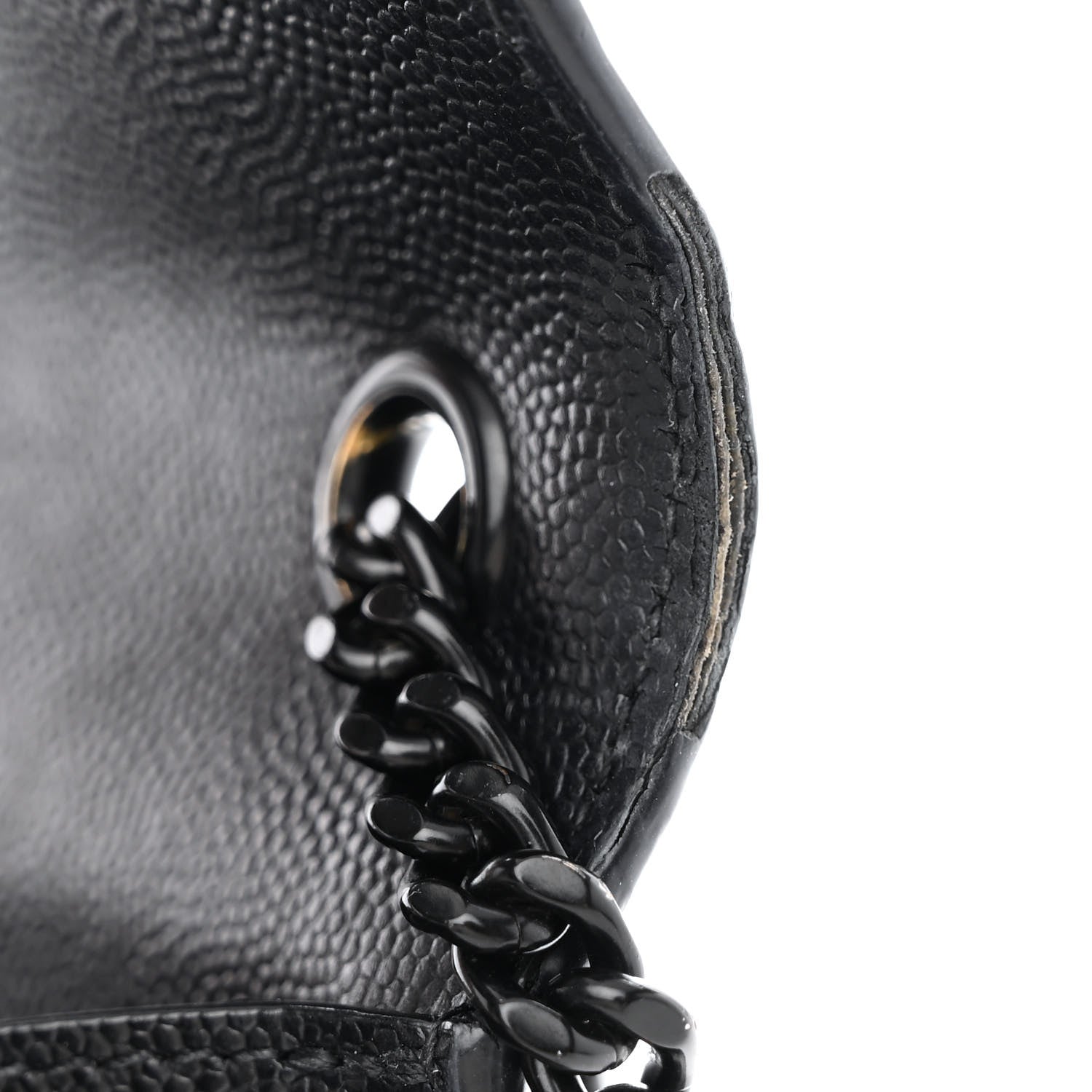 Saint Laurent Grain De Poudre Small Monogram Monochrome Kate Satchel Black 13 of 13