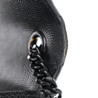 Saint Laurent Grain De Poudre Small Monogram Monochrome Kate Satchel Black 13 of 13