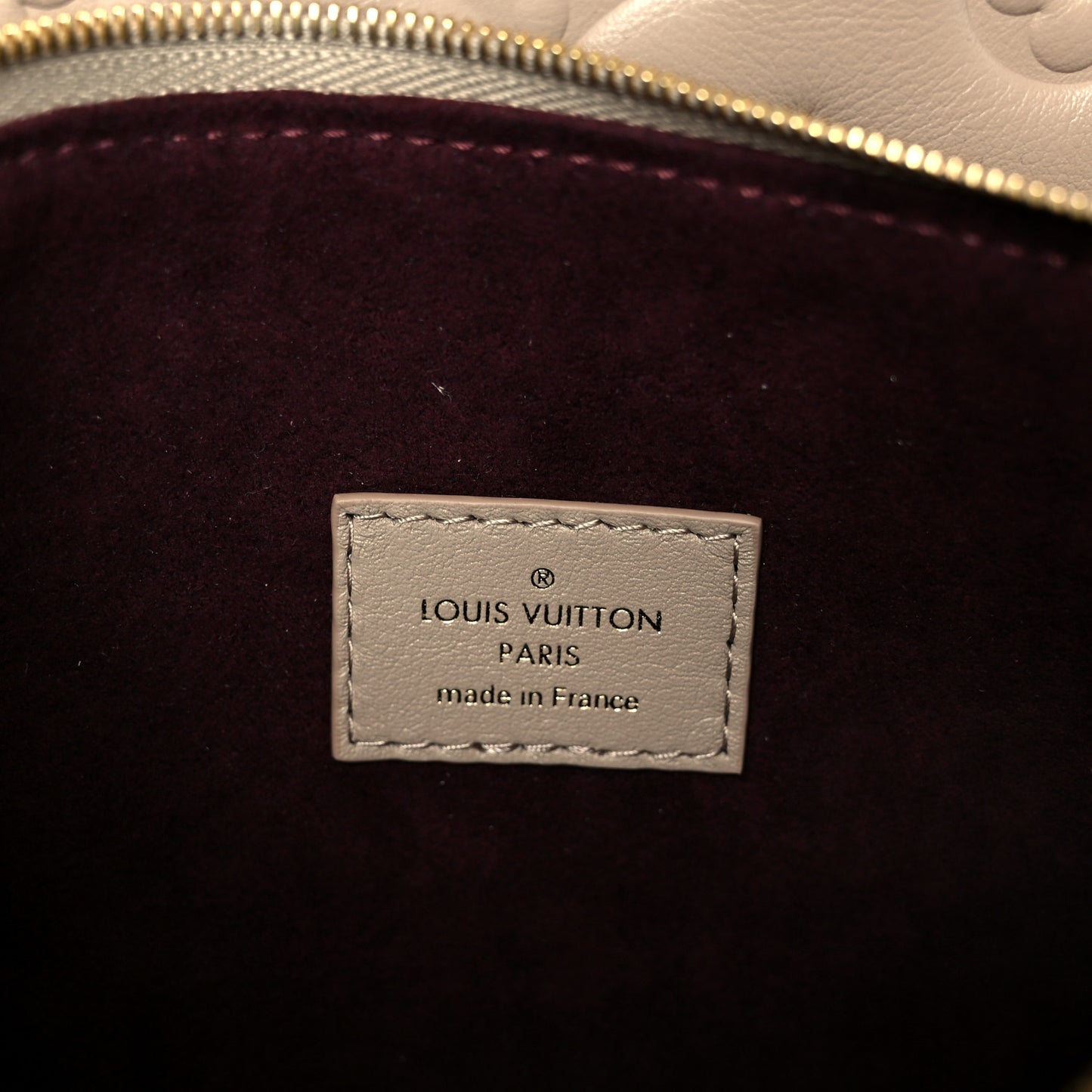 Lambskin Embossed Monogram Coussin Hobo MM Galet