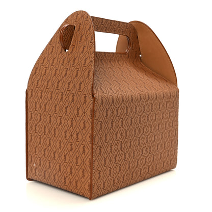 Saint Laurent Calfskin Monogram Take Away Box Dusty Vintage Brown Gold 3 of 11
