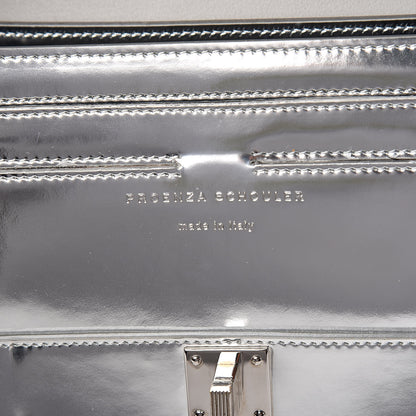 Proenza Schouler Metallic Patent PS11 Wristlet Clutch Silver 6 of 9