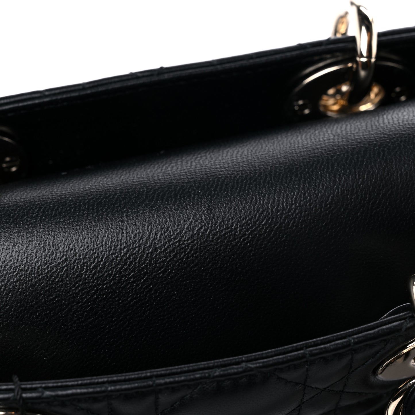 Lambskin Cannage Medium Lady D-Joy Black