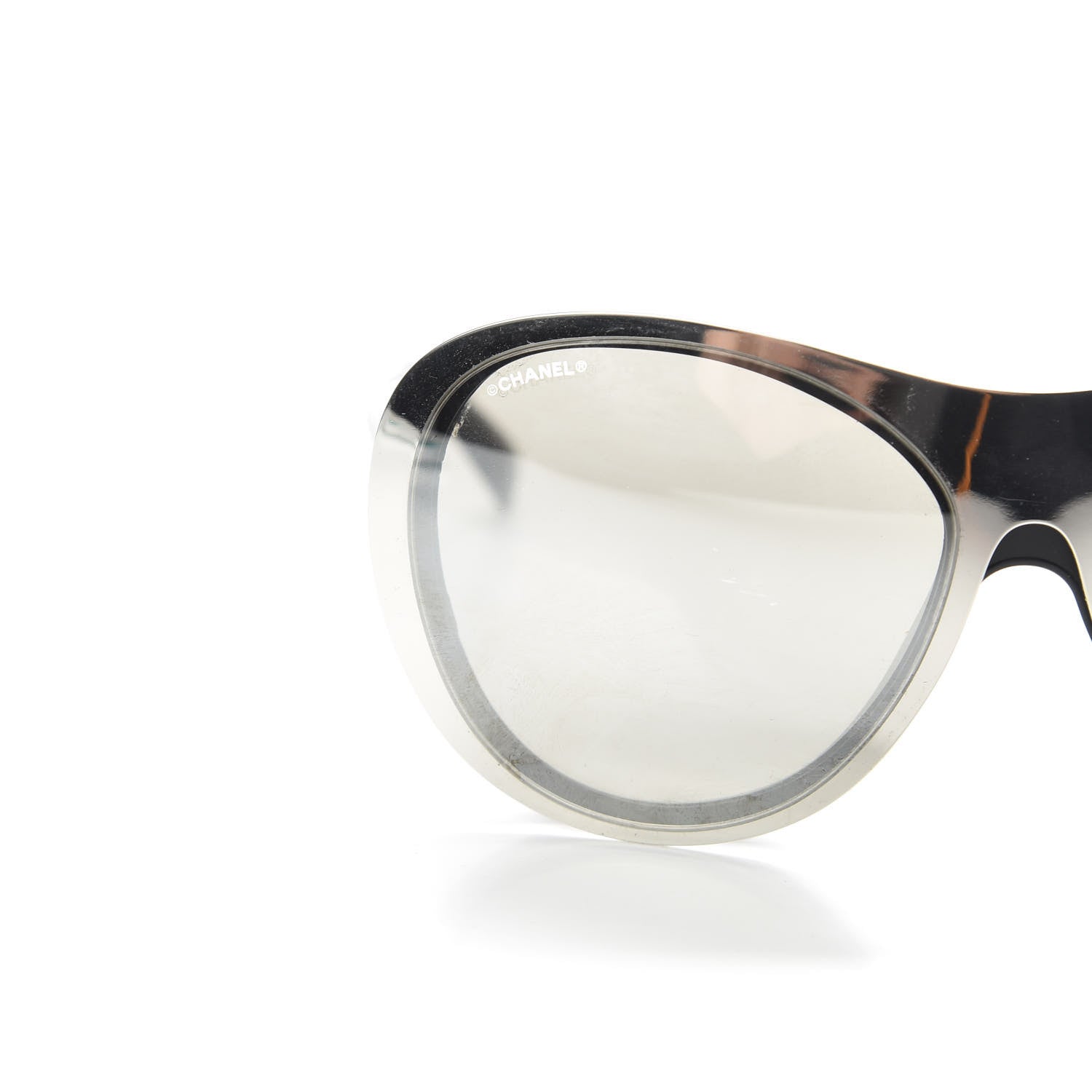Chanel Clip On Sunglasses 71230 Mirror Grey Black 7 of 10