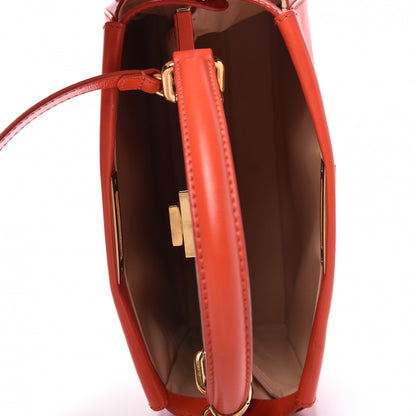 Fendi Vitello Morgan Shiny Nappa Medium Peekaboo Iconic Satchel Papavero 5 of 8
