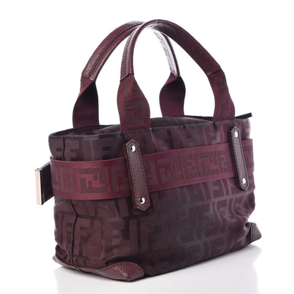 Fendi Zucca Cinghiale Medium Zip Code Shopping Tote Purple 2 of 10