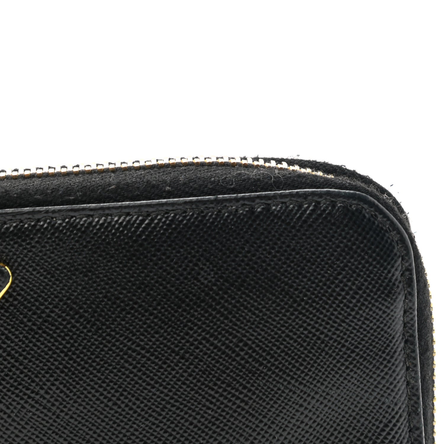 Prada Saffiano Metal Zip Around Wallet Black 8 of 8