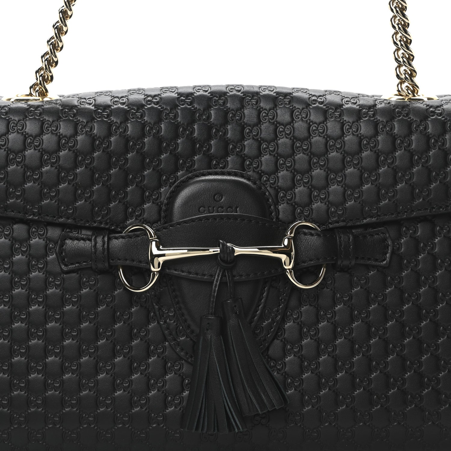 Gucci Microguccissima Medium Emily Chain Shoulder Bag Black 8 of 10