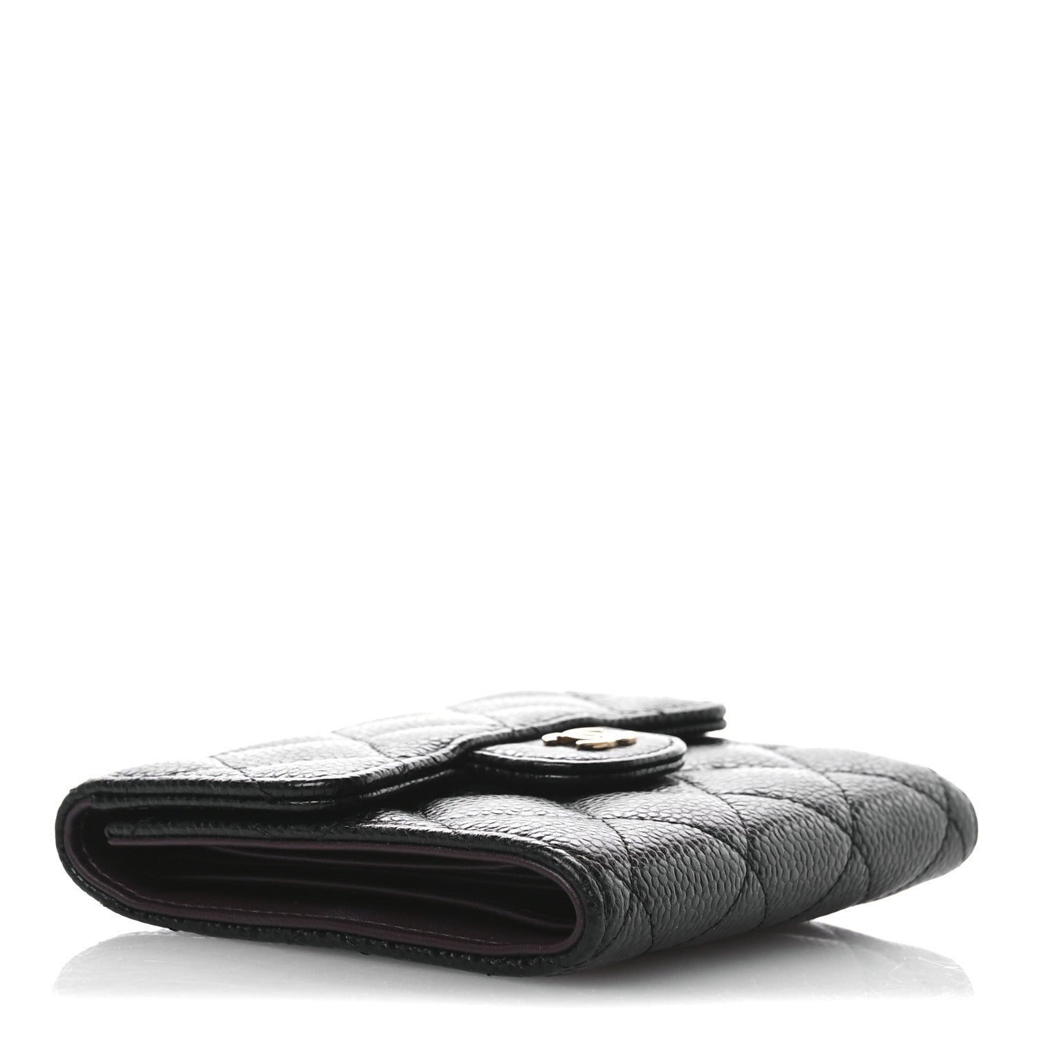 Chanel Caviar Quilted Compact Flap Wallet Black 4 of 8