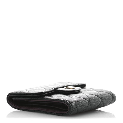 Chanel Caviar Quilted Compact Flap Wallet Black 4 of 8