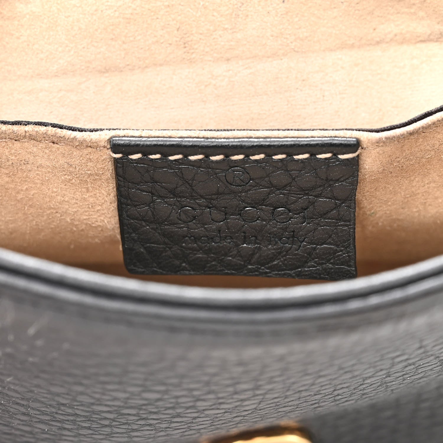 Gucci Pebbled Calfskin Small 1973 Chain Shoulder Bag Black 6 of 12
