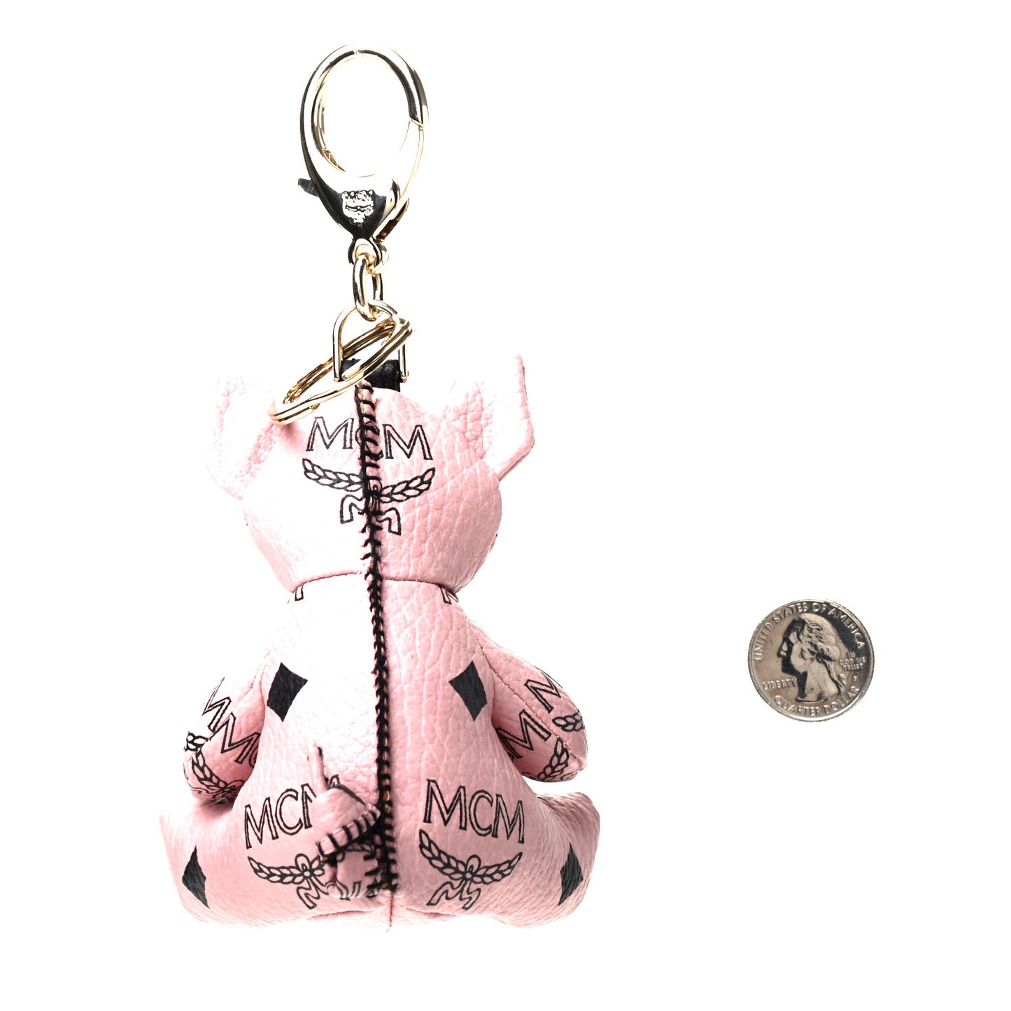 Visetos Bear Key Ring Bag Charm Pink