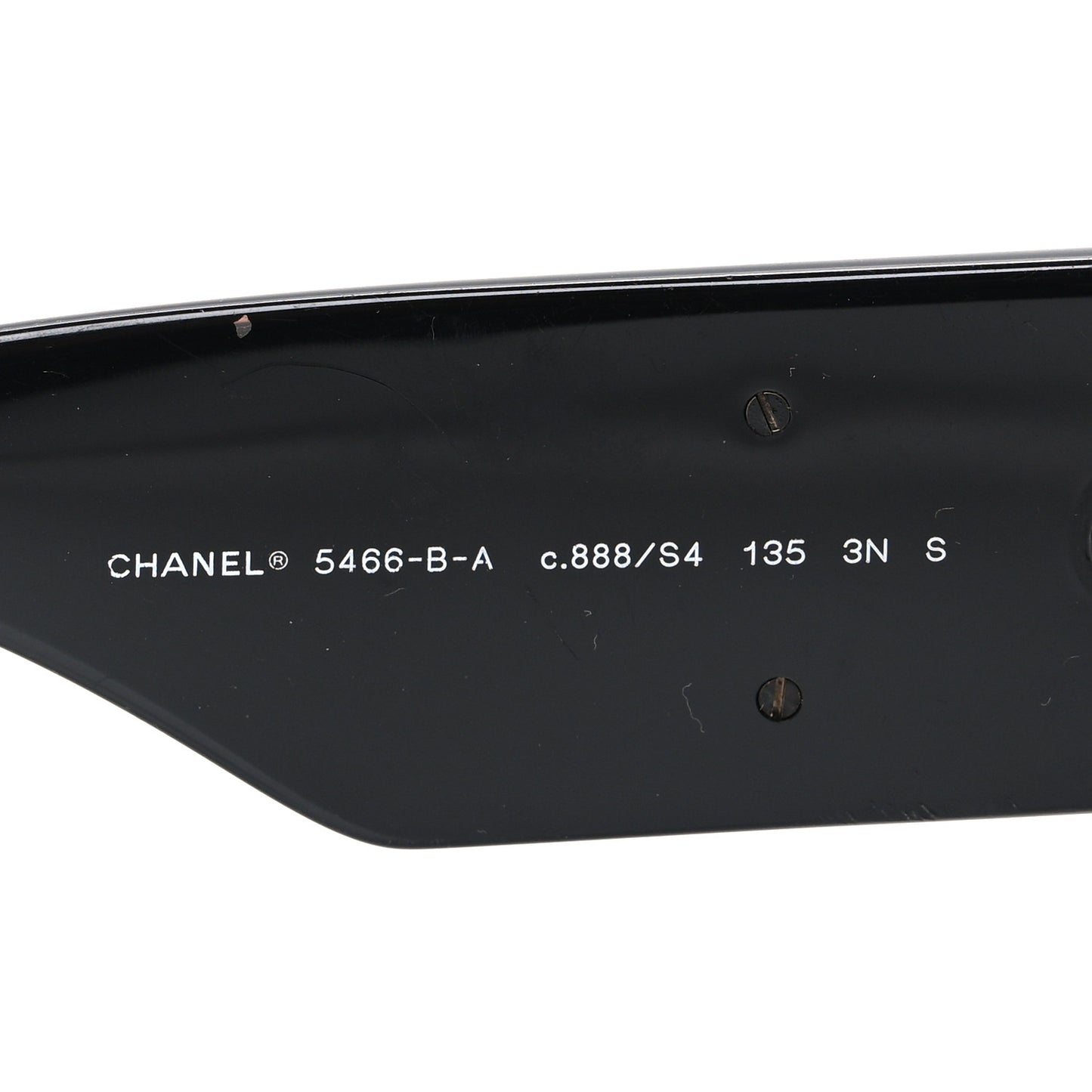 Acetate Crystal CC Shield Sunglasses 5466-B-A Black