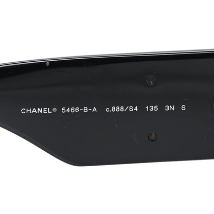 Chanel Acetate Crystal CC Shield Sunglasses 5466-B-A Black 5 of 7