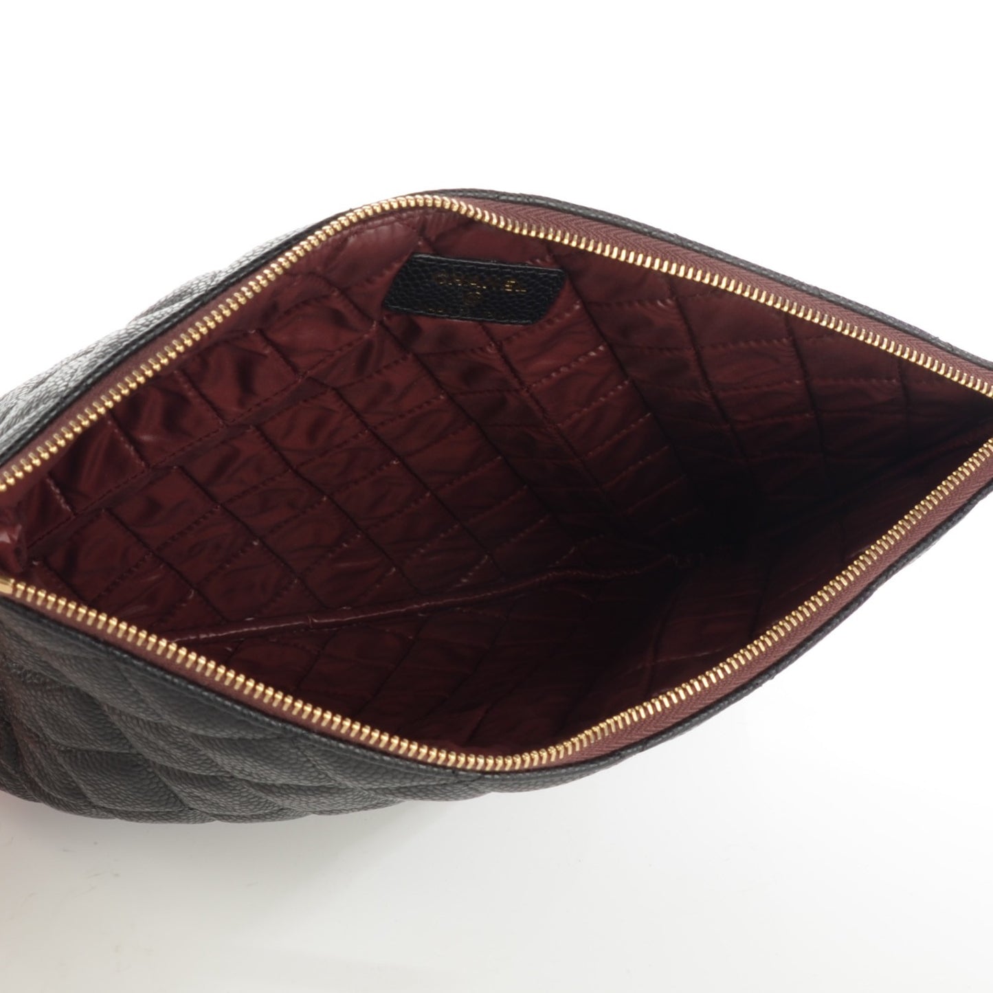 Caviar Quilted Medium Cosmetic Case Black
