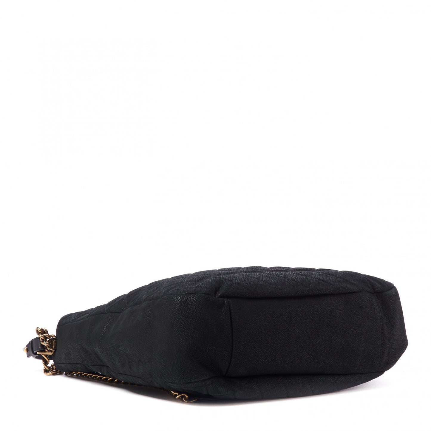Iridescent Caviar Quilted Country Chic Hobo Black