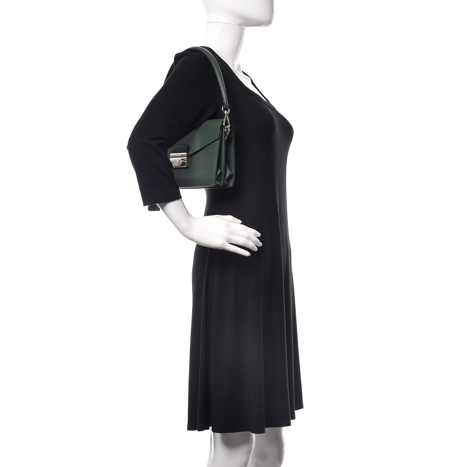 Prada Saffiano Lux Sound Shoulder Bag Lauro 2 of 11