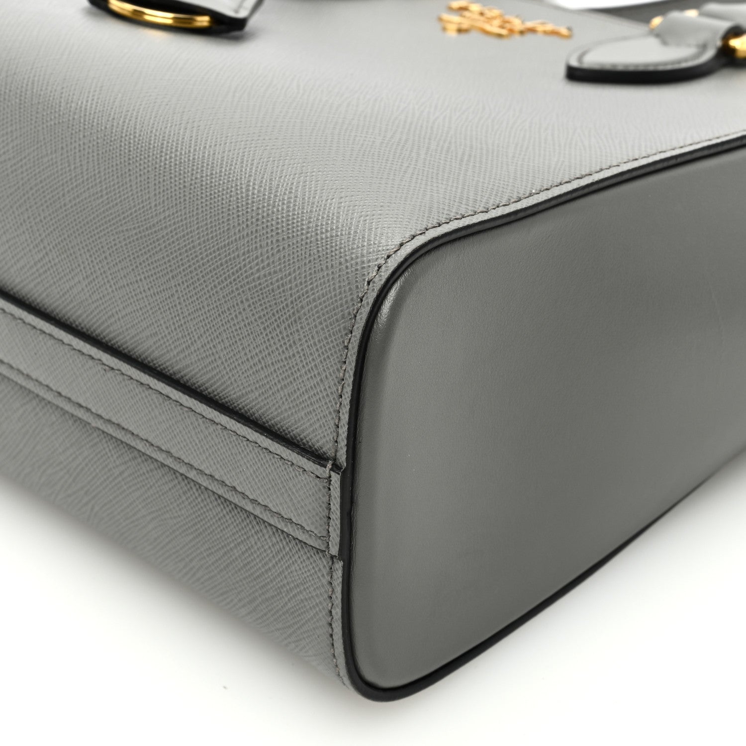 Prada Saffiano Soft Calfskin Small Zippered Tote Marmo 9 of 9