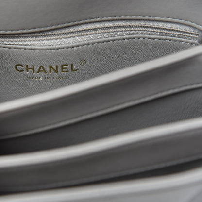 Chanel Lambskin Quilted Small Trendy CC Top Handle Flap Grey 6 of 10